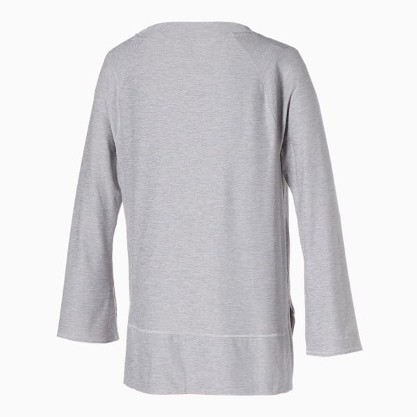 Maternity Bell Sleeve Training Top Women, Light Gray Heather, large-ZAF
