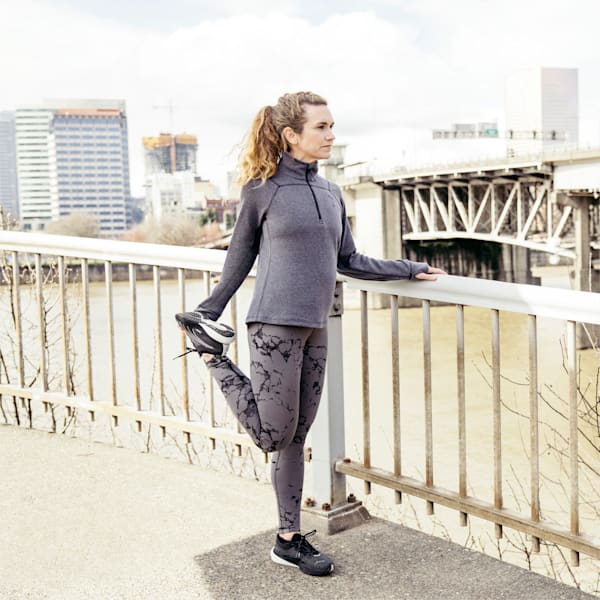 SEASONS Brushed Running Tights Women, Puma Black-CASTLEROCK, large-ZAF
