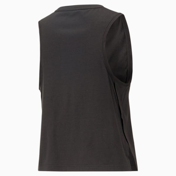 PUMA Fit Tri-blend Training Tank Top Women, PUMA Black-Electric Peppermint, large-ZAF