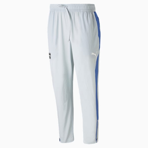 Pantalones deportivos de training PUMA Fit Woven para hombre, Platinum Gray-Royal Sapphire, large-ARG
