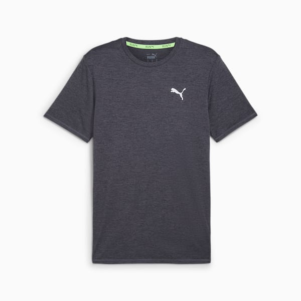 RUN FAVOURITE Heather Running Tee Men, Galactic Gray Heather, large-MEX