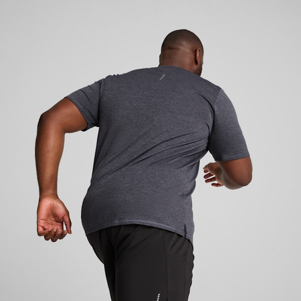 RUN FAVOURITE Heather Running Tee Men, Galactic Gray Heather, large-ZAF