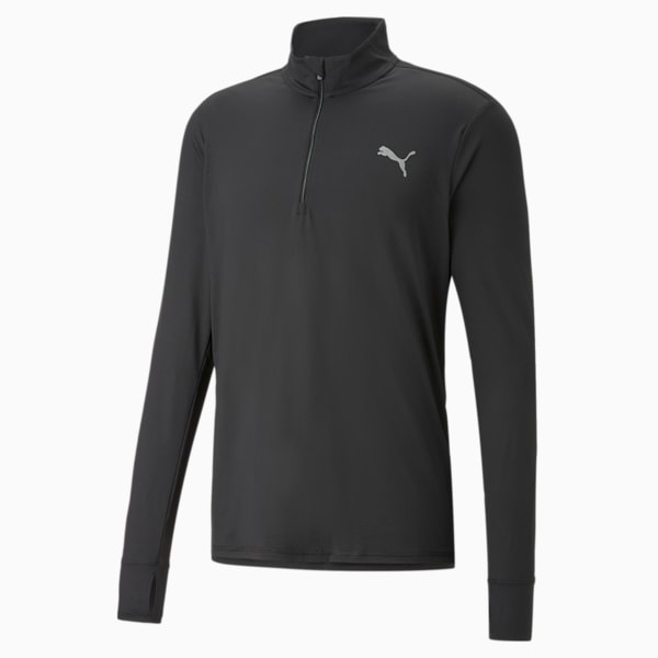 Run Favourite Quarter-Zip Running Top Men, PUMA Black, large-ZAF
