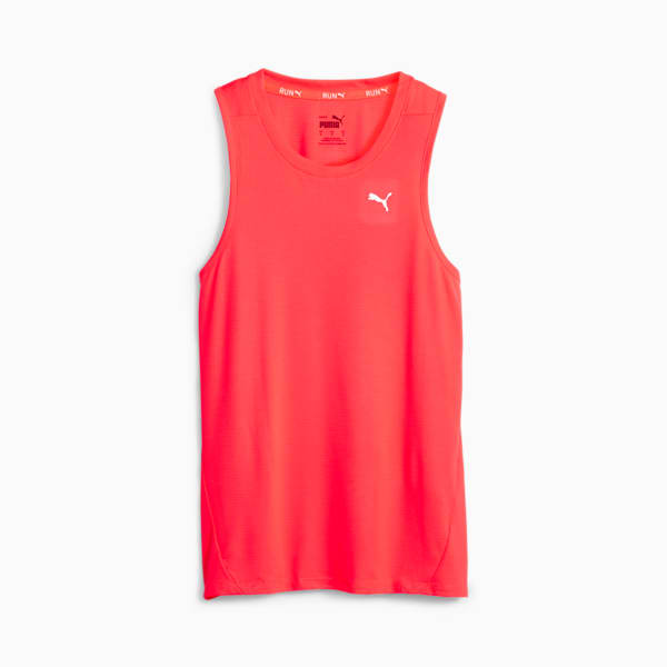 RUN FAVOURITE Running Tank Top Women, Fire Orchid, large-ZAF