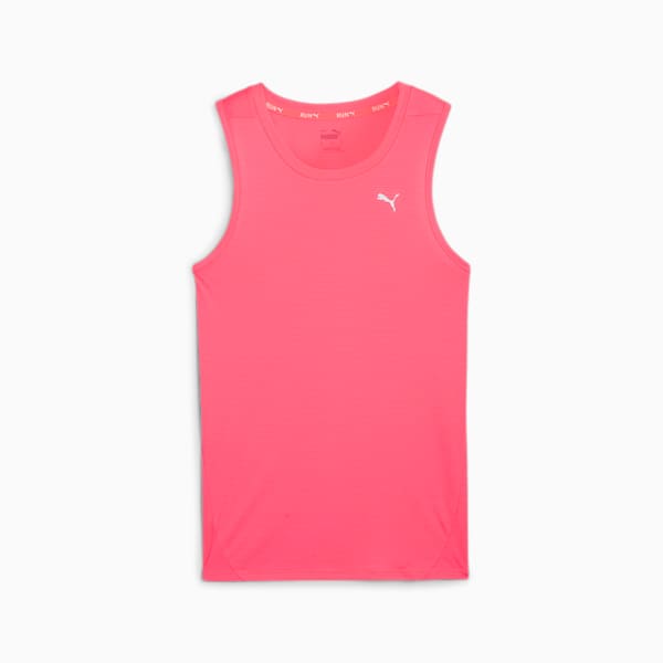 Camiseta sin mangas para correr Run Favourite para mujer, Sunset Glow, large-MEX
