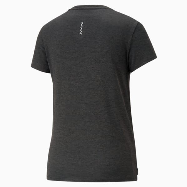 RUN FAVOURITE Heather Running Tee Women, PUMA Black Heather, large-ZAF