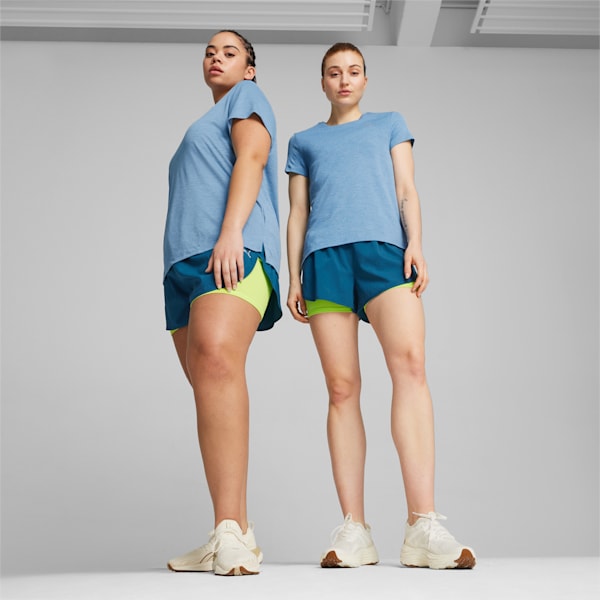 Run Favourite Heather Running Tee Women, Zen Blue Heather, large-MEX