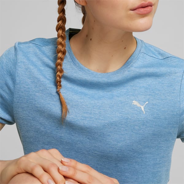 Run Favourite Heather Running Tee Women, Zen Blue Heather, large-MEX