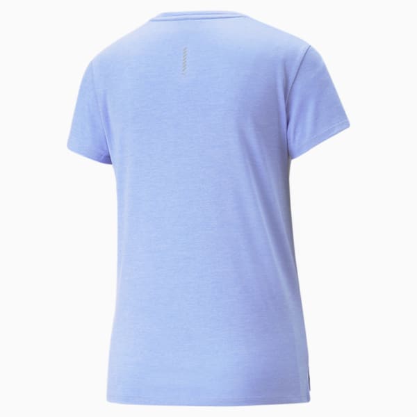 RUN FAVOURITE Heather Running Tee Women, Elektro Purple Heather, large-ZAF