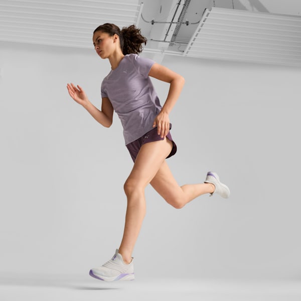 RUN FAVOURITE Heather Running Tee Women, Pale Plum Heather, large-ZAF