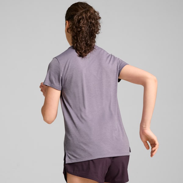 RUN FAVOURITE Heather Running Tee Women, Pale Plum Heather, large-ZAF