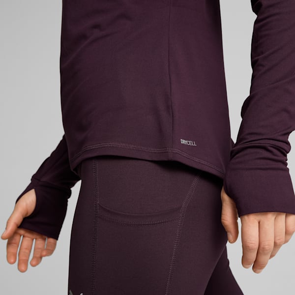 Run Favourite Quarter-Zip Running Top Women, Midnight Plum, large-MEX