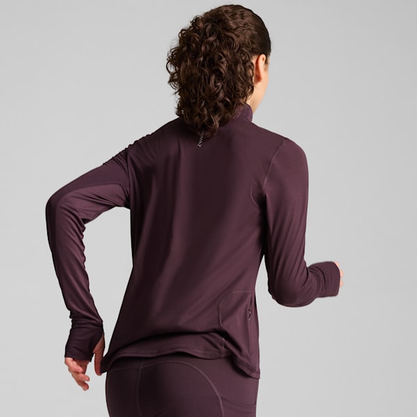 Run Favourite Quarter-Zip Running Top Women, Midnight Plum, large-MEX