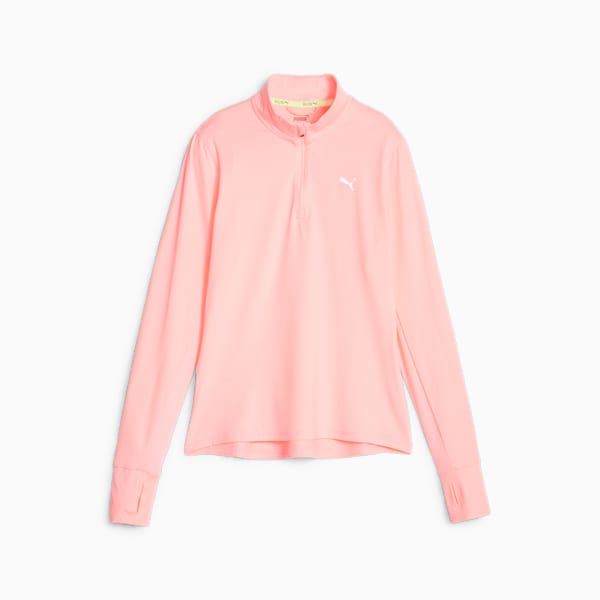 RUN FAVOURITE Quarter-Zip Running Top Women, Koral Ice, large-ZAF