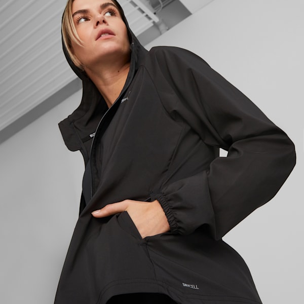 RUN FAVOURITE Hood Woven Jacket Women, PUMA Black, large-ZAF