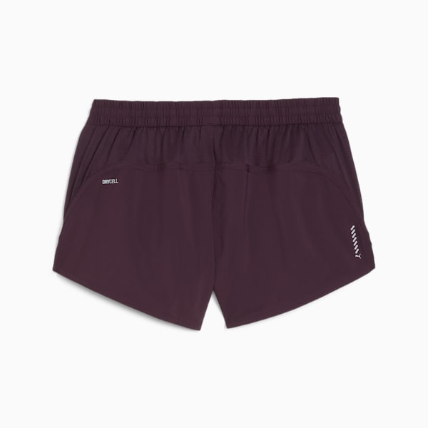 Shorts para correr Favourite Velocity 3'' para mujer, Midnight Plum, large-MEX