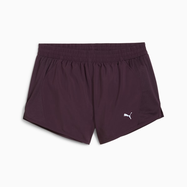 Shorts para correr Favourite Velocity 3'' para mujer, Midnight Plum, large-MEX