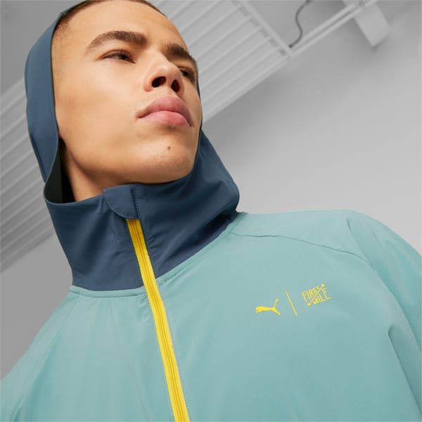PUMA x First Mile Woven Running Jacket Men, Dark Night-Adriatic, large-ZAF