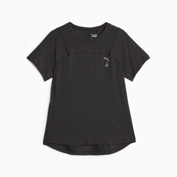 SEASONS Women's coolCELL Trail Running Tee, PUMA Black-PUMA Black, large-ZAF