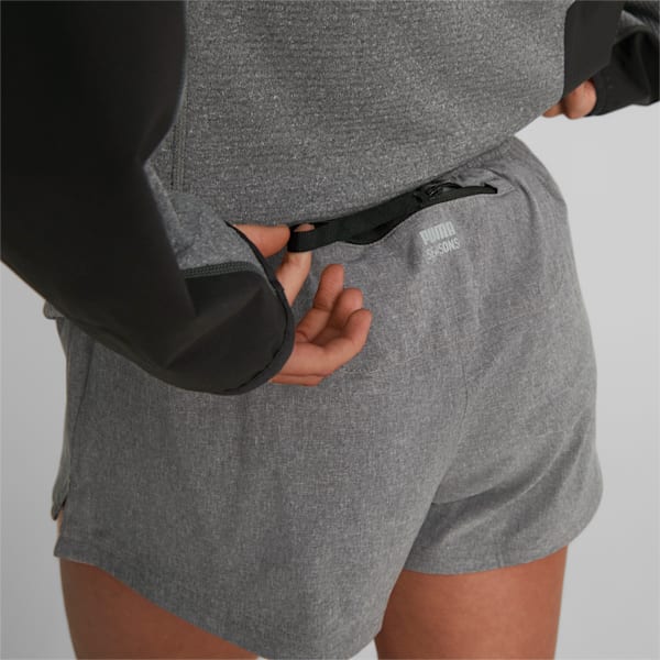 SEASONS Lightweight 3" Woven Trail Running Shorts Women, PUMA Black Heather, large-ZAF