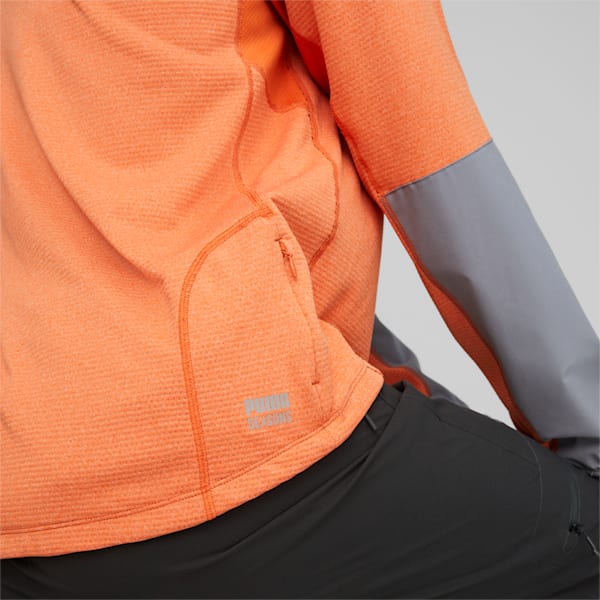 SEASONS rainCELL Trail Running Half-Zip Pullover Men, Chili Powder, large-ZAF