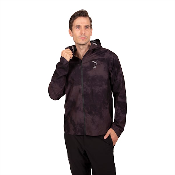 Campera de trail running plegable stormCELL SympaTex® para hombre de la colección SEASONS, PUMA Black-AOP, large-ARG