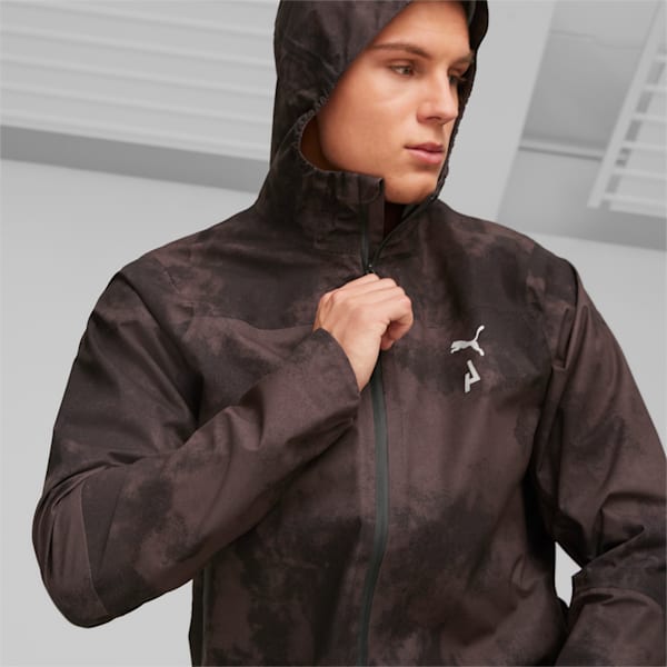 SEASONS stormCELL SympaTex® Packable Trail Running Jacket Men, PUMA Black-AOP, large-ZAF