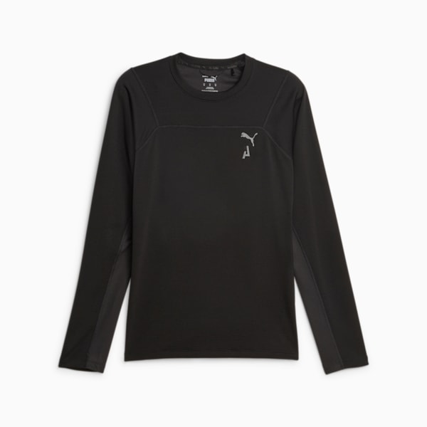 SEASONS rainCELL Long Sleeve Trail Running Tee Men, PUMA Black-PUMA Black, large-ZAF
