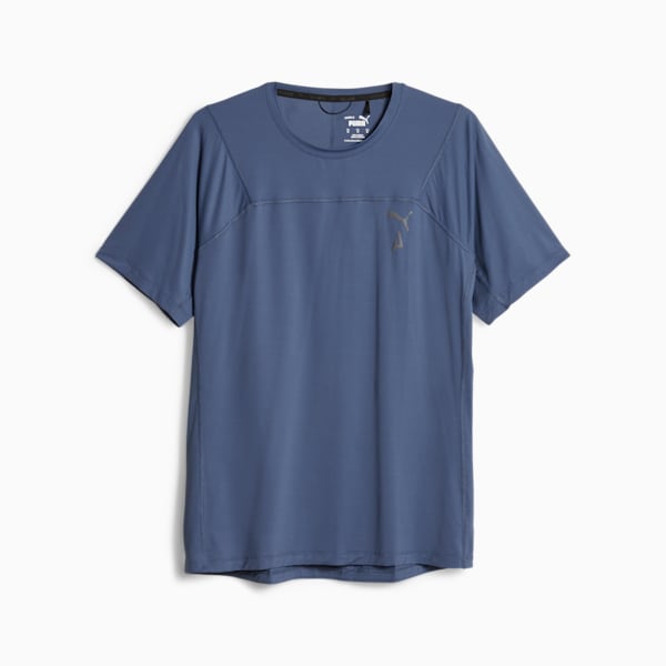 SEASONS coolCELL Men's Trail Running Tee, Inky Blue, large-ZAF