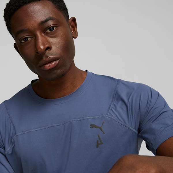 SEASONS coolCELL Men's Trail Running Tee, Inky Blue, large-ZAF