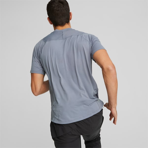 SEASONS coolCELL Men's Trail Running Tee, Gray Tile, large-ZAF