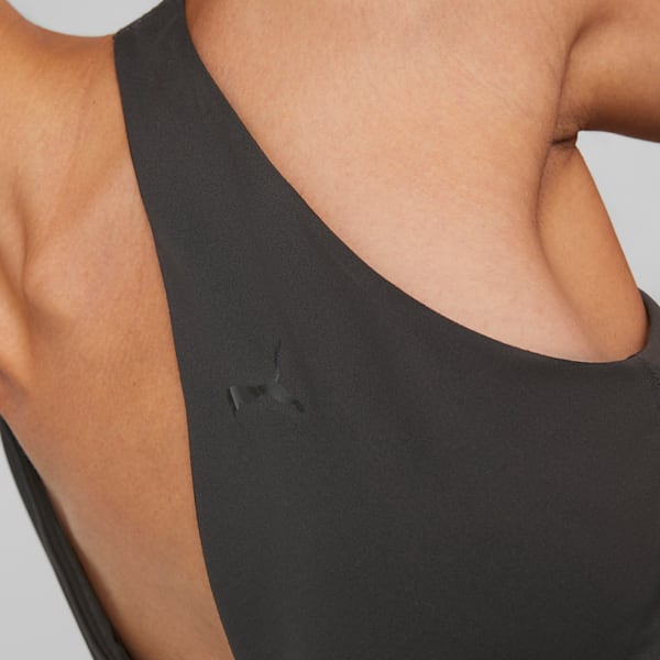 Top de training cruzado Yogini Mid Impact para mujer, PUMA Black, large-ARG