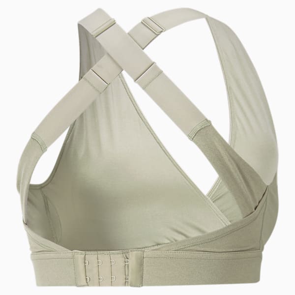 Top de training cruzado Yogini Mid Impact para mujer, Birch Tree Heather, large-ARG