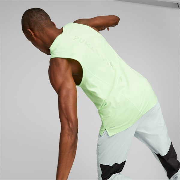 Camiseta sin mangas Run CLOUDSPUN para hombre, Fizzy Lime, large-MEX