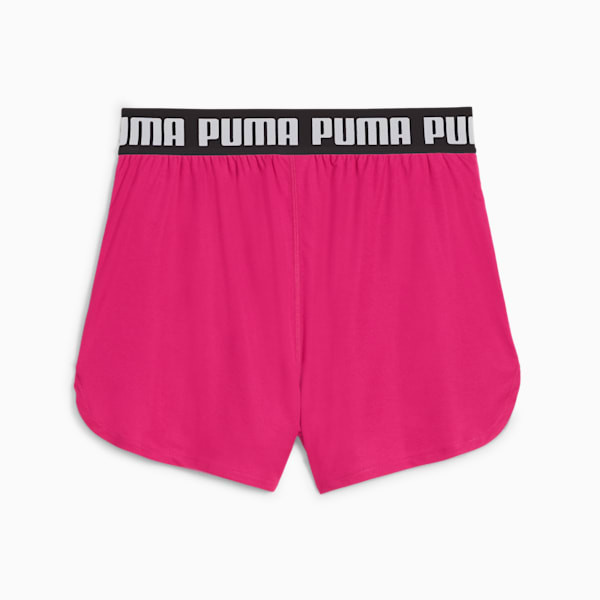 TRAIN ALL DAY 3" Knit Training Shorts Women, Garnet Rose-PUMA Black, large-ZAF