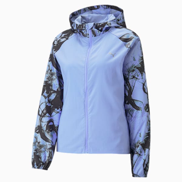 Chamarra estampada Run Favourite para mujer, Elektro Purple-AOP, large-MEX