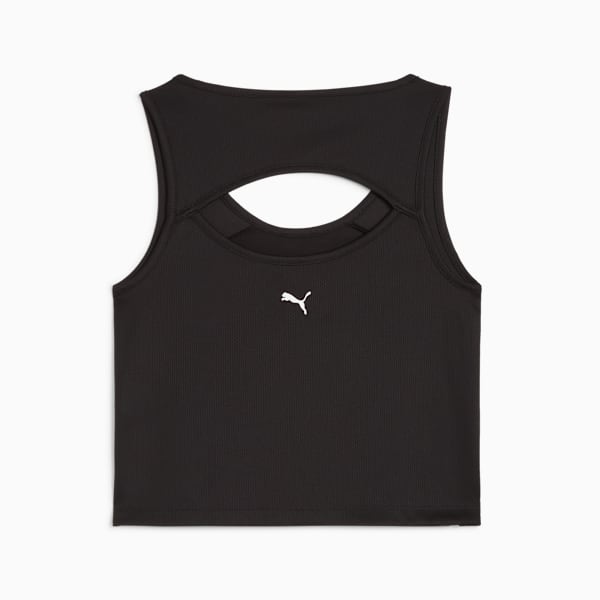 Camiseta sin mangas Skimmer de entrenamiento para mujeres PUMA Fit, PUMA Black-SS24 Puma White, large-MEX