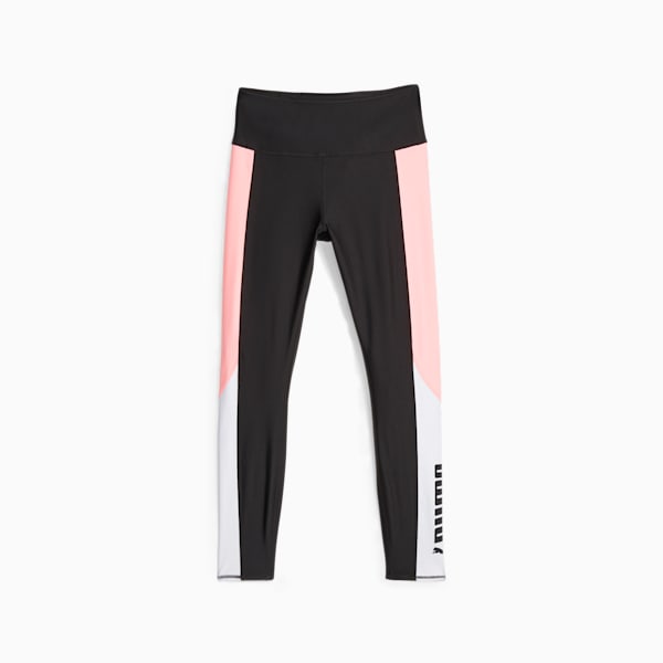PUMA FIT Women's High Waist Training Leggings, PUMA Black-Koral Ice, large-ZAF