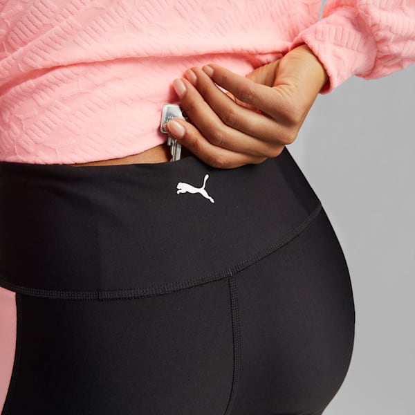 PUMA FIT Women's High Waist Training Leggings, PUMA Black-Koral Ice, large-ZAF