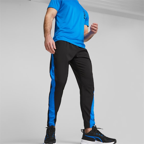 Pantalones de training PUMA FIT para hombre, Ultra Blue-PUMA Black, large-ARG