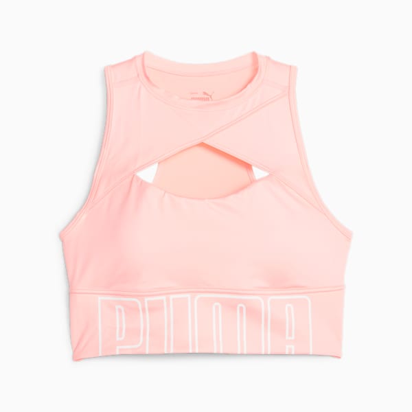 PUMA FIT MOVE Fashion Women's Longline Training Bra, Koral Ice, large-ZAF