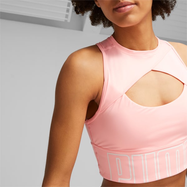 PUMA FIT MOVE Fashion Women's Longline Training Bra, Koral Ice, large-ZAF
