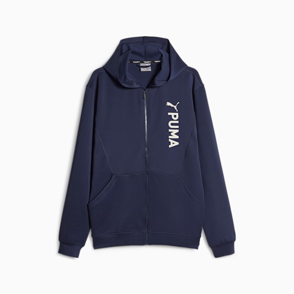 Campera con capucha para hombre PUMA Fit, PUMA Navy, large-ARG