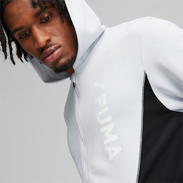 Campera con capucha para hombre PUMA Fit, Silver Mist, large-ARG
