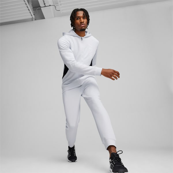Campera con capucha para hombre PUMA Fit, Silver Mist, large-ARG