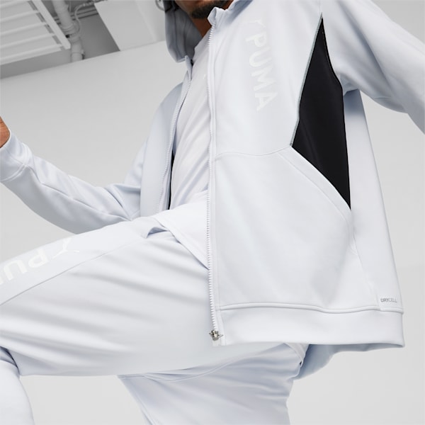 Campera con capucha para hombre PUMA Fit, Silver Mist, large-ARG