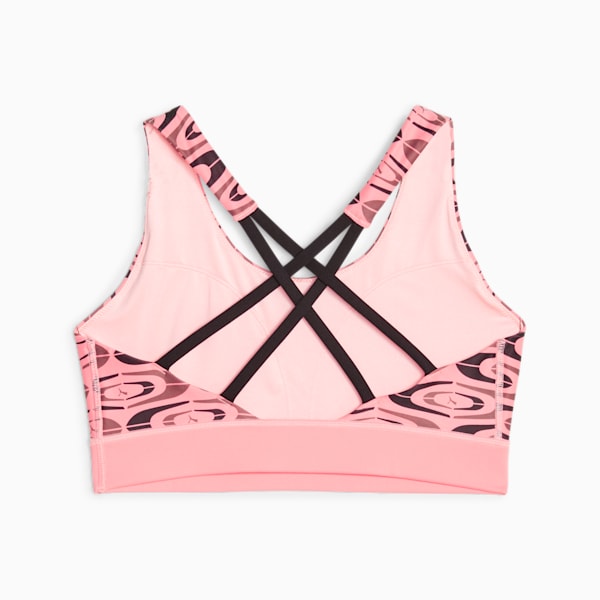 RETRO GLAM Women's Strappy Training Bra, Koral Ice, large-ZAF