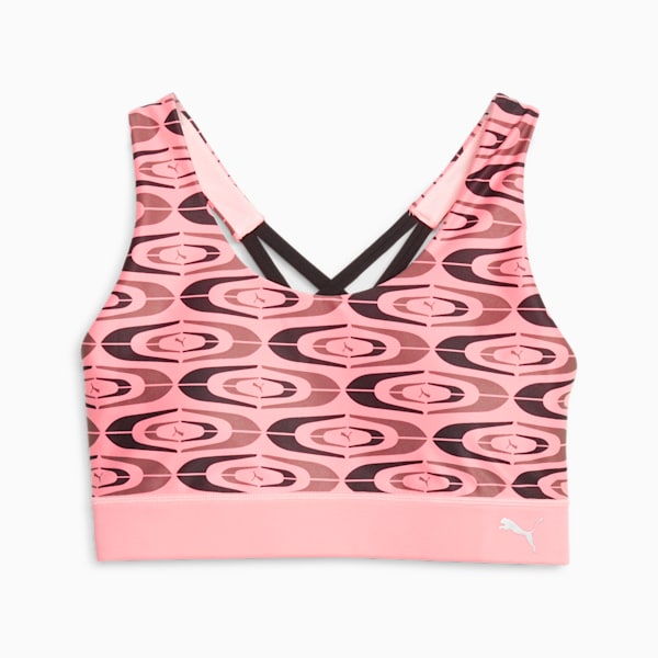 RETRO GLAM Women's Strappy Training Bra, Koral Ice, large-ZAF