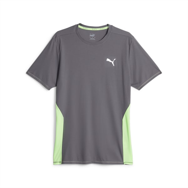 Remera Running RUN FAVORITE SS, Cool Dark Gray-Speed Green, large-ARG