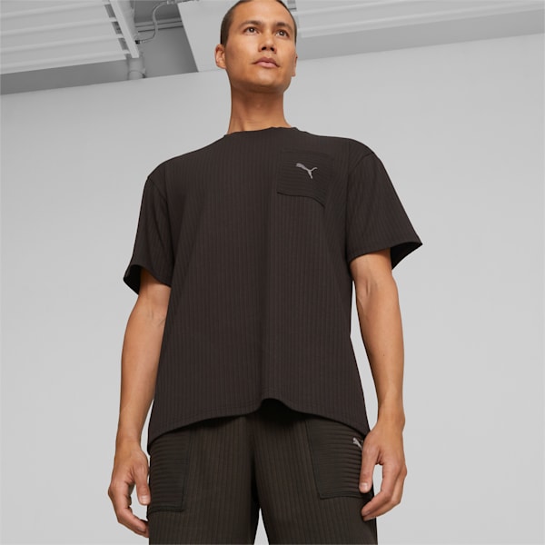 Studio Unwind Men's Training Tee, PUMA Black, large-ZAF